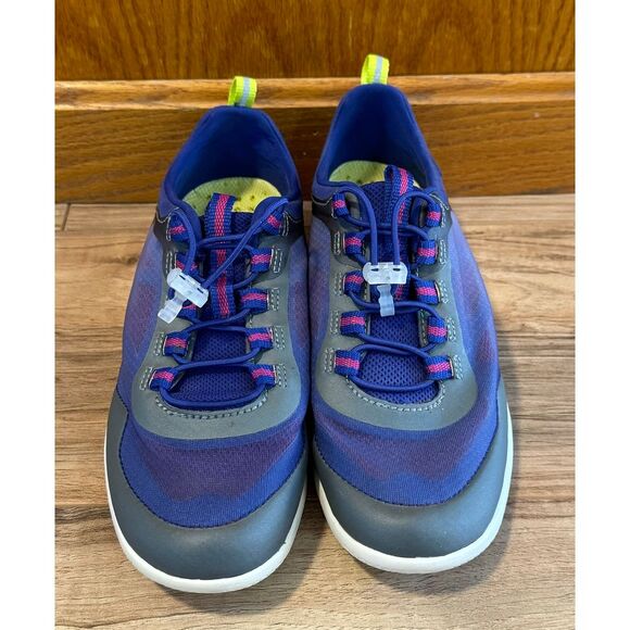 Women's Lands End Purple & Gray Bungee Lace Slip On Water Shoes Size 7.5 - Picture 2 of 7